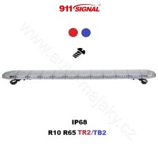 LED light bar 1442 mm, blue/red, 12–24 V, ECE R65