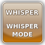 Whisper režim umožní hovoriť potichu a zachovať zrozumiteľnosť prenosu.
