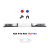 LED lightbar Optima 90/2P 90cm blue / red, white center, ECE R65