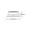 Technical drawing of professional orange LED beacon wl310fix
