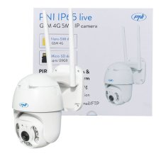 Živá PTZ 5MP video monitorovací kamera, GSM 4G, slot pro micro SD kartu