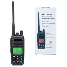 Portable marine radio station PNI DS890 88 channels, 10 weather channels, adjustable Squelch, Roger Beep, Dual Watch, Scan, Call, NRC, 1800 mAh battery, IP67