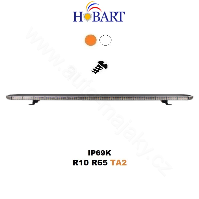 LED rampa 1400mm, oranžová+bílá, 10-30V, ECE R65