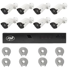 PNI House IP716J POE NVR video surveillance package, 8 PNI IP818J 8MP cameras and 8 20 meter UTP CAT6 cables included