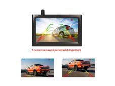 SET bezdrátový digitální kamerový systém s kamerou v SPZ se solárním napájením a monitorem 4,3"