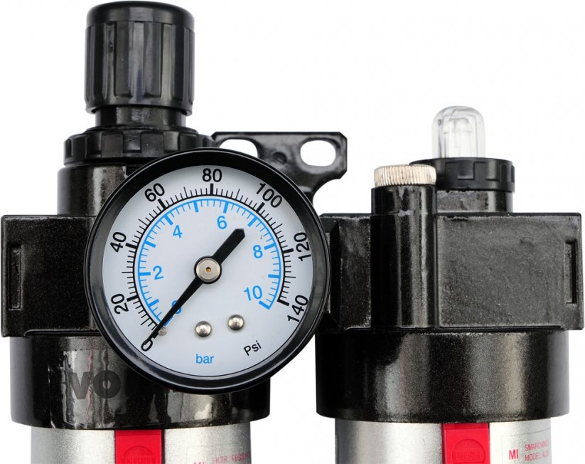 Regulátor tlaku vzduchu 1/2", 0-1MPa, s filtrom a mazaním