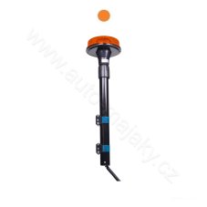LED maják, 12V, 6 x 1W oranžový s teleskopickou tyčou pre motocykel