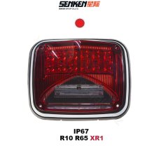 LED profi výstražné světlo červené 12/24V, R65