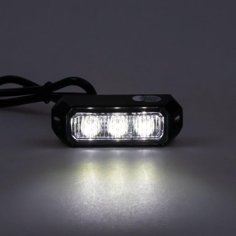 x PREDATOR povrchové výstražné LED světlo, 3x 3 W, 12-24 V, bílé, ECE R10