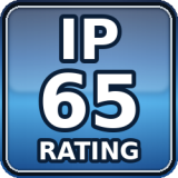 Produkt je prachotěsný (žádný vnik prachu) a odolný vůči vodním tryskám (voda z trysky/hadice ze všech směrů).