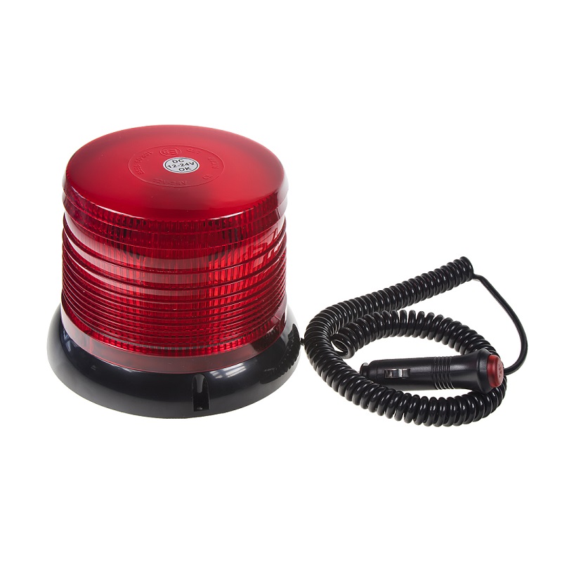 LED beacon red 12/24V, magnetic 80Km/H, 40X LED 0,5W by Nicar
