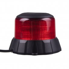 Robust red LED beacon, black aluminium, 48W, ECE R65