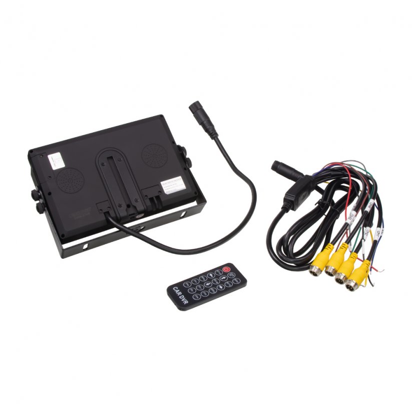 AHD monitor 7" with quadrator and 4x4PIN inputs, DVR