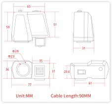 USB+USB C charger with voltmeter/thermometer for motorcycle